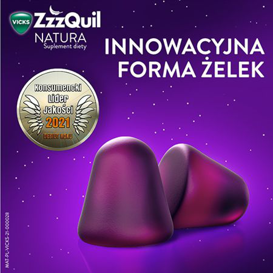 Miniaturka artykułu - #1 Vicks ZzzQuil Natura, 30 żelek