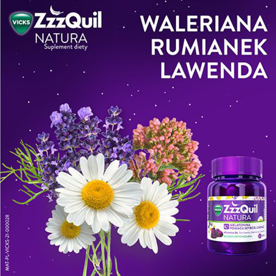 Zdjęcie produktu - 5 Vicks ZzzQuil Natura, 60 żelek