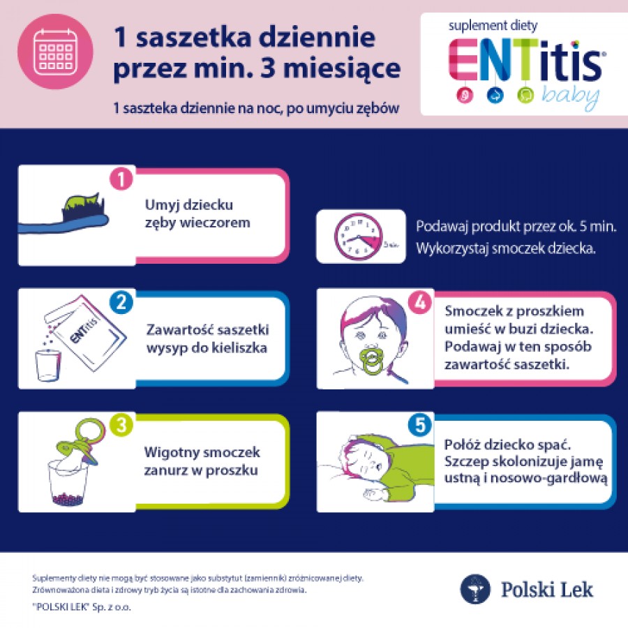 Zdjęcie produktu - 4 ENTitis Baby proszek o smaku truskawkowym, 30 sasz. 