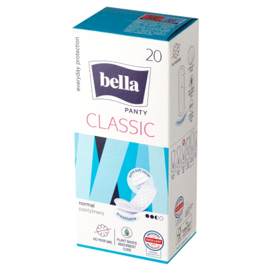 Miniaturka artykułu - #0 BELLA PANTY CLASSIC Regular Wkładki higieniczne, 20 sztuk