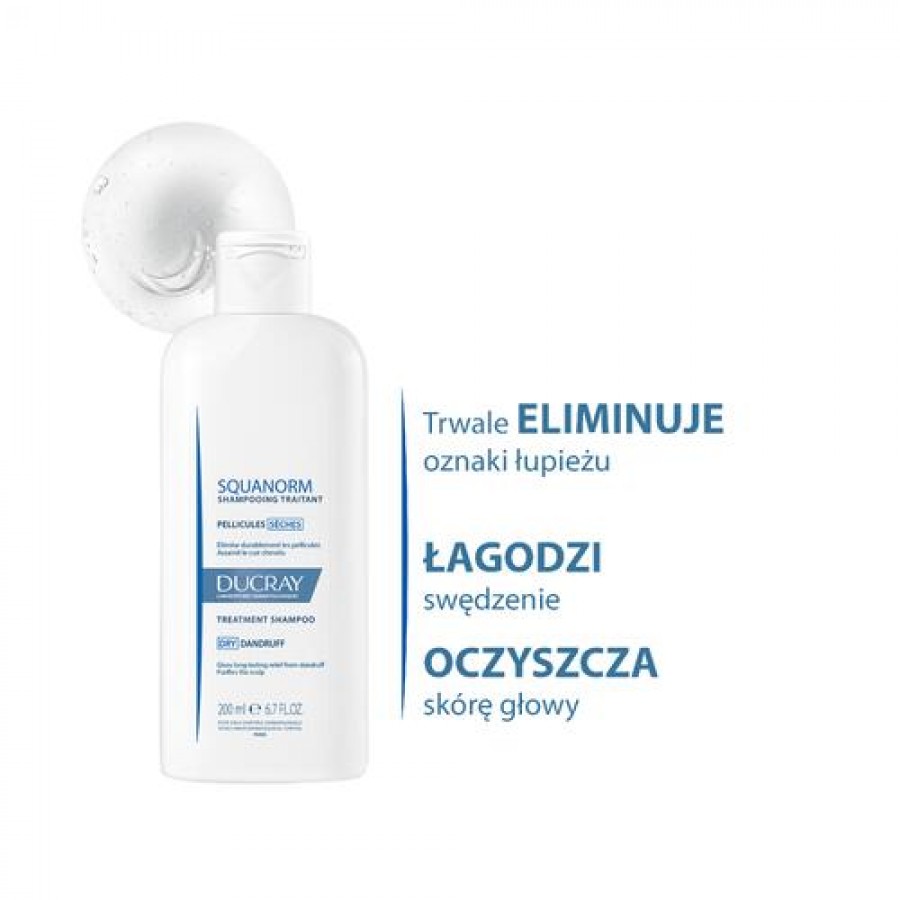 Miniaturka artykułu - #1 DUCRAY SQUANORM Szampon łupież suchy, 200ml