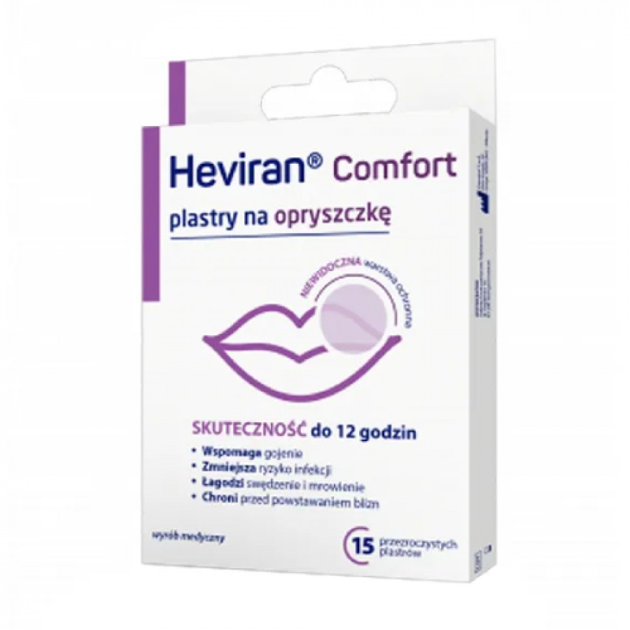 Miniaturka artykułu - #0 Heviran Comfort Plastry na opryszczkę,15szt.