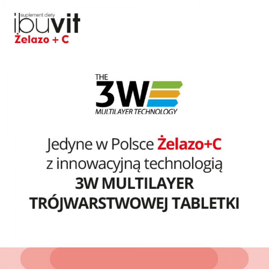 Miniaturka artykułu - #0 Ibuvit Żelazo + C tabl. 30 tabl.
