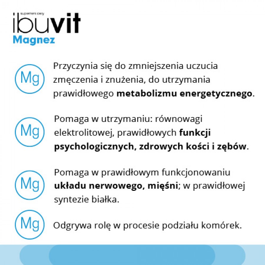 Zdjęcie produktu - 4 Ibuvit Magnez, 30 tabl.
