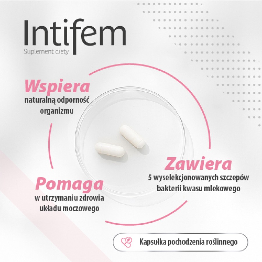 Miniaturka artykułu - #1 Intifem,10 kaps. - zawiera bakterie kwasu mlekowego