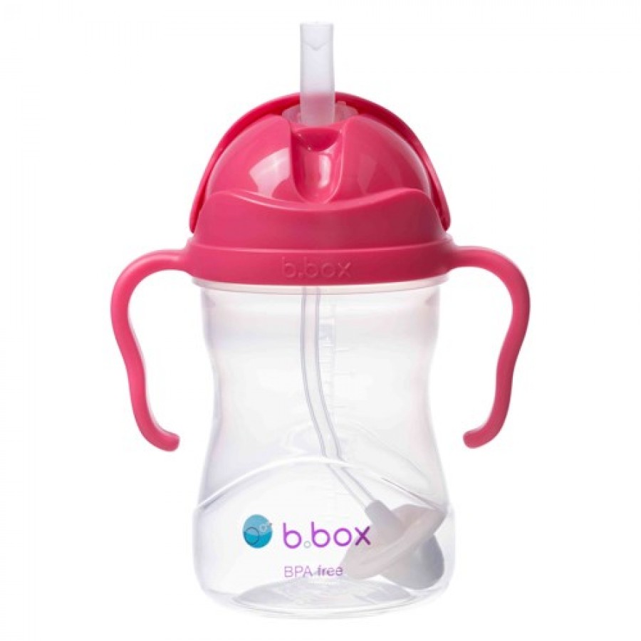 Zdjęcie produktu - 0 B.BOX Bidon ze słomką malinowy, 240ml