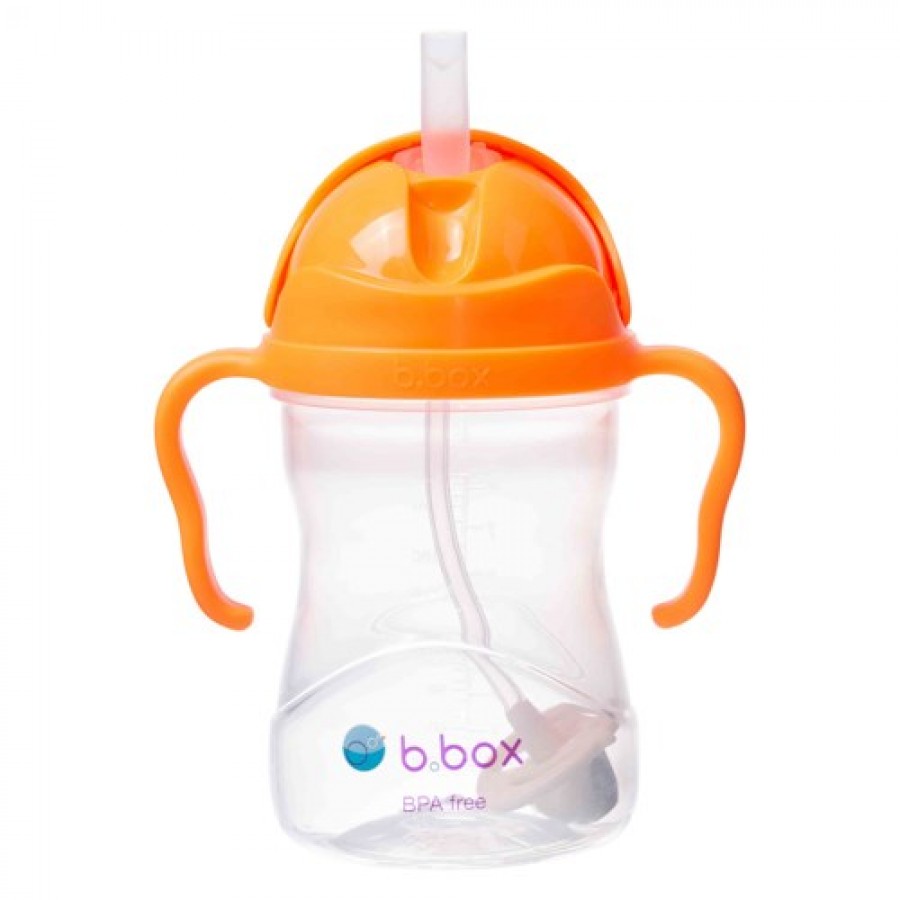 Miniaturka artykułu - #1 B.BOX Bidon ze słomką pomarańczowy, 240ml