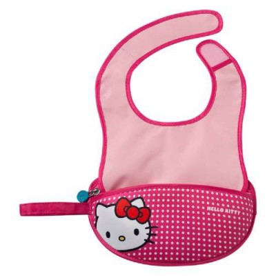Miniaturka artykułu - #0 B.BOX Podr&oacute;żny śliniak w saszetce - Hello Kitty - r&oacute;żowy