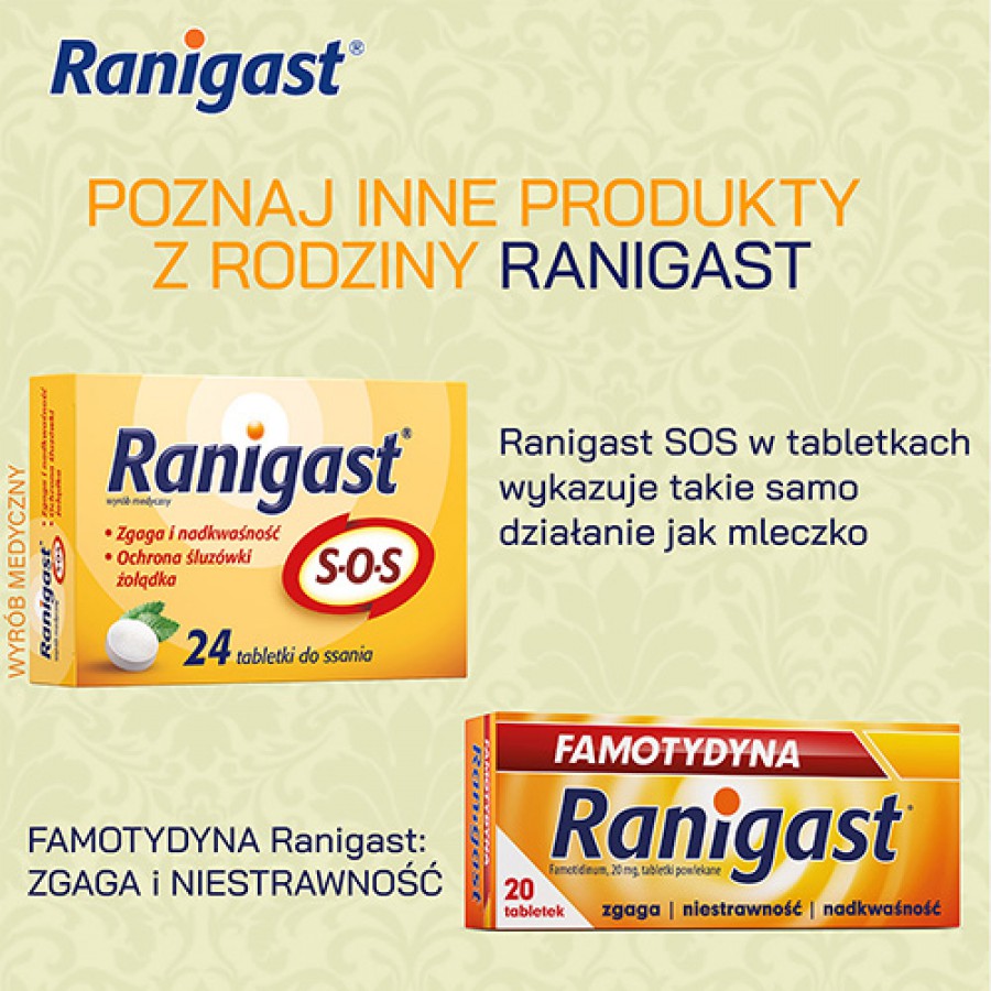 Zdjęcie produktu - 6 Ranigast S-O-S Mleczko, 200 ml