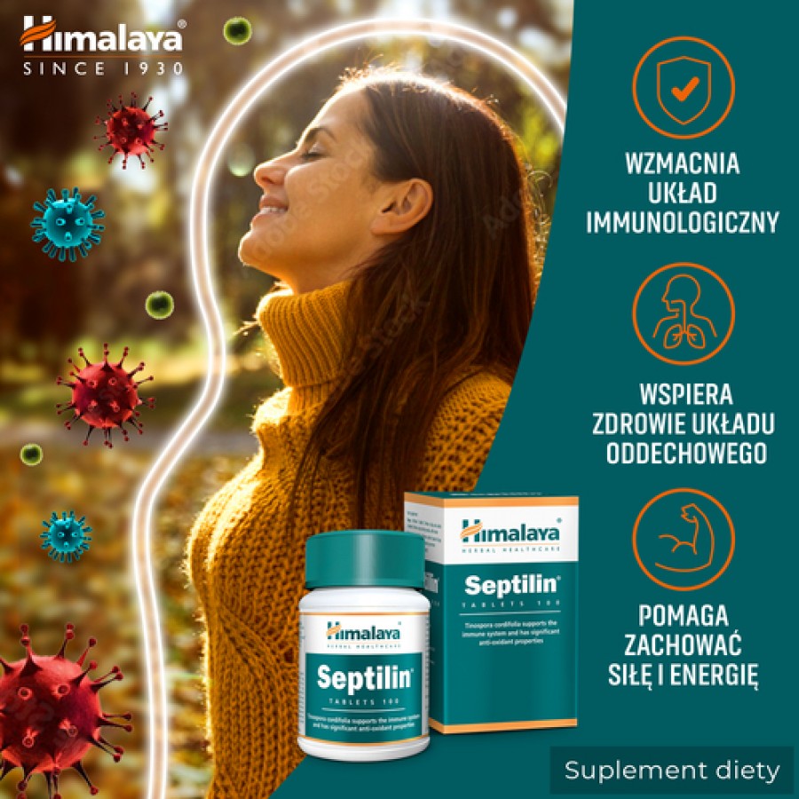 Zdjęcie produktu - 2 HIMALAYA Septilin, 100 tabletek