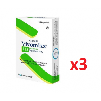 Miniaturka artykułu - #0 Zestaw Vivomixx 112 mld, 3 x 10 kaps. - probiotyk dla dzieci i dorosłych