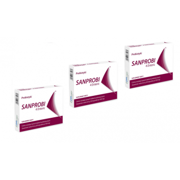 Miniaturka artykułu - #0 Zestaw SANPROBI 4 Enteric, 3 x 20 kapsułek