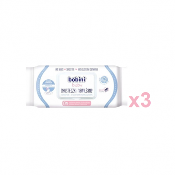 Miniaturka artykułu - #0 Zestaw 3x BOBINI BABY SENSITIVE Chusteczki nawilżane, 60 sztuk