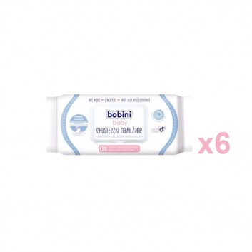 Miniaturka artykułu - #0 Zestaw 6x BOBINI BABY SENSITIVE Chusteczki nawilżane, 60 sztuk