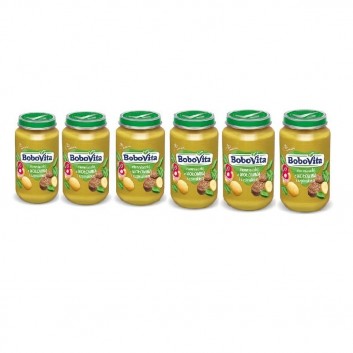 Zdjęcie produktu - 0 ZESTAW 6 x BoboVita Obiadek Ziemniaczki z wołowiną i szpinakiem, 190g