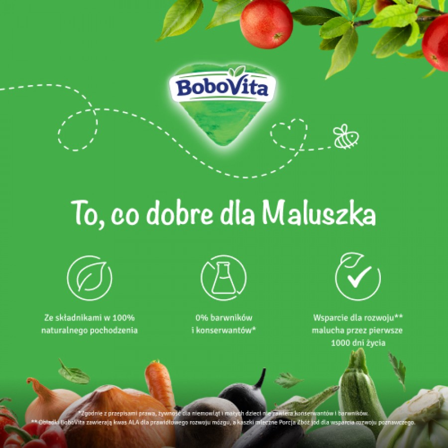 Zdjęcie produktu - 2 ZESTAW 6 x BoboVita deserek jabłka z dynią, 125 g