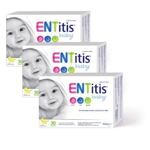 Zdjęcie produktu - 0 Zestaw ENTitis Baby saszetki bananowe, 3x 30 saszetek