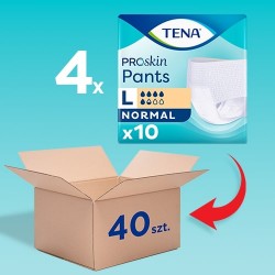 Zdjęcie produktu - #0 Zestaw TENA Pants Normal L Majtki chłonne dla dorosłych przy nietrzymaniu moczu, 4x 10 szt.