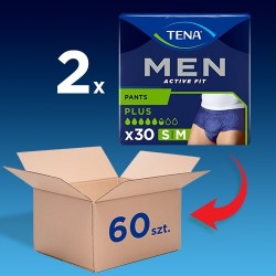 Zdjęcie produktu - #0 Zestaw TENA Men Pants Plus M Majtki chłonne dla mężczyzn przy nietrzymaniu moczu, 2 x 30 szt.