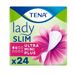 Zdjęcie produktu - #0 Zestaw TENA Lady Slim Ultra Mini Plus Wkładki anatomiczne przy lekkim nietrzymaniu moczu, 6x 24 szt.