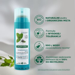 Zdjęcie produktu - #0 KLORANE Suchy szampon detoksykujący z miętą organiczną, 150ml
