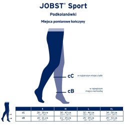 Zdjęcie produktu - #0 JOBST SPORT Podkolan&oacute;wki uciskowe CCL1 r&oacute;ż/szary, rozmiar XL, ZP