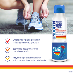 Zdjęcie produktu - #0 Undofen Aktywny spray do st&oacute;p i obuwia, 150 ml