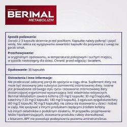 Zdjęcie produktu - #6 Berimal Metabolizm, 30 kapsułek