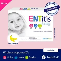 Miniaturka artykułu - #0 Entitis Baby smak bananowy, 30 saszetek