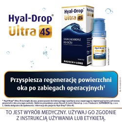Zdjęcie produktu - #4 Hyal Drop Ultra 4S Nawilżające krople do oczu z hialuronianem sodu, 10 ml