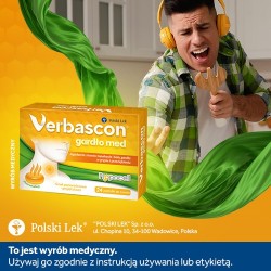 Zdjęcie produktu - #0 VERBASCON GARDŁO MED, 24 pastylki do ssania