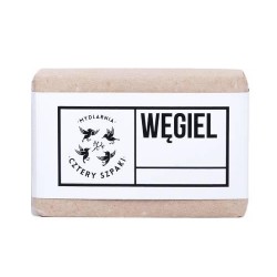 Zdjęcie produktu - #1 CZTERY SZPAKI (4szpaki) Mydło Węglowe z aktywnym węglem do cery trądzikowej, 110g