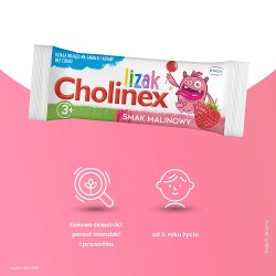 Zdjęcie produktu - #3 CHOLINEX lizak na b&oacute;l gardła BEZ CUKRU o smaku malinowym, 50szt.