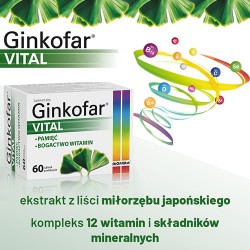 Zdjęcie produktu - #1 GINKOFAR VITAL, 60 tabletek powlekanych