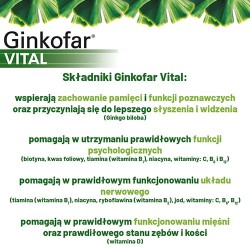 Zdjęcie produktu - #2 GINKOFAR VITAL, 60 tabletek powlekanych