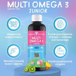 Zdjęcie produktu - #1 DOMOWA APTECZKA Tran Multiomega 3 Junior owoce tropikalne, 250ml