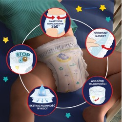 Zdjęcie produktu - #0 Pampers Night Pants Pieluchomajtki na noc dla dzieci 6 13-19kg, 19 szt.