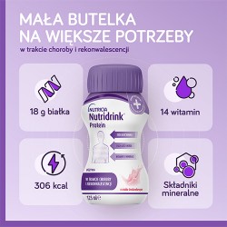 Zdjęcie produktu - #3 Zestaw 4x Nutridrink Protein truskawka, 4x125 ml