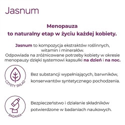 Zdjęcie produktu - #0 Jasnum, 30 kaps. na dzień + 30 kaps. na noc - suplement diety dla kobiet w okresie menopauzy