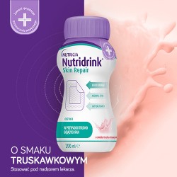 Zdjęcie produktu - #0 Zestaw 4x Nutridrink Skin Repair truskawka, 4x200ml (dawniej Cubitan)
