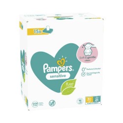 Zdjęcie produktu - #2 Pampers Chusteczki nawilżane Sensitive, 15 x 80szt.