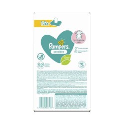 Zdjęcie produktu - #3 Pampers Chusteczki nawilżane Sensitive, 15 x 80szt.