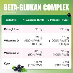 Zdjęcie produktu - #4 DOMOWA APTECZKA Beta-Glukan Complex płyn o smaku czarnej porzeczki, 150 ml