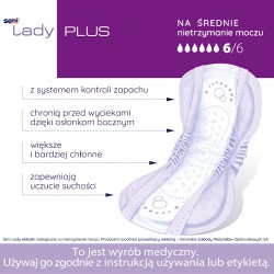 Zdjęcie produktu - #0 SENI LADY PLUS, 15 szt. - wkładki urologiczne