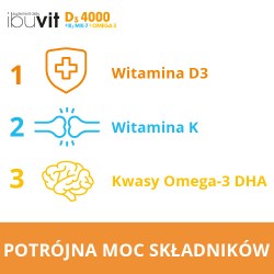 Zdjęcie produktu - #0 Ibuvit D3 4000 + K2 MK-7 0mega 3, 30kaps.