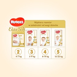 Zdjęcie produktu - #5 HUGGIES Elite Soft Newborn 2 Pieluchy 4-6 kg, 24 sztuki