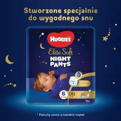 Zdjęcie produktu - #0 HUGGIES Elite Soft Night Pants 6 Majtki nocne 15-25kg, 16 sztuk