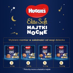 Zdjęcie produktu - #8 HUGGIES Elite Soft Night Pants 6 Majtki nocne 15-25kg, 16 sztuk