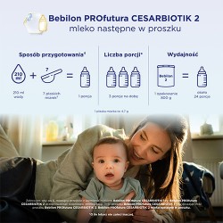 Zdjęcie produktu - #2 Bebilon Profutura Cesar Biotik 2 Mleko następne po 6. miesiącu, 800g