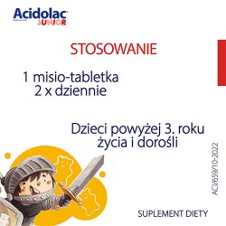 Zdjęcie produktu - #5 ACIDOLAC JUNIOR Probiotyk o smaku truskawkowym, 20 misio-tabletek